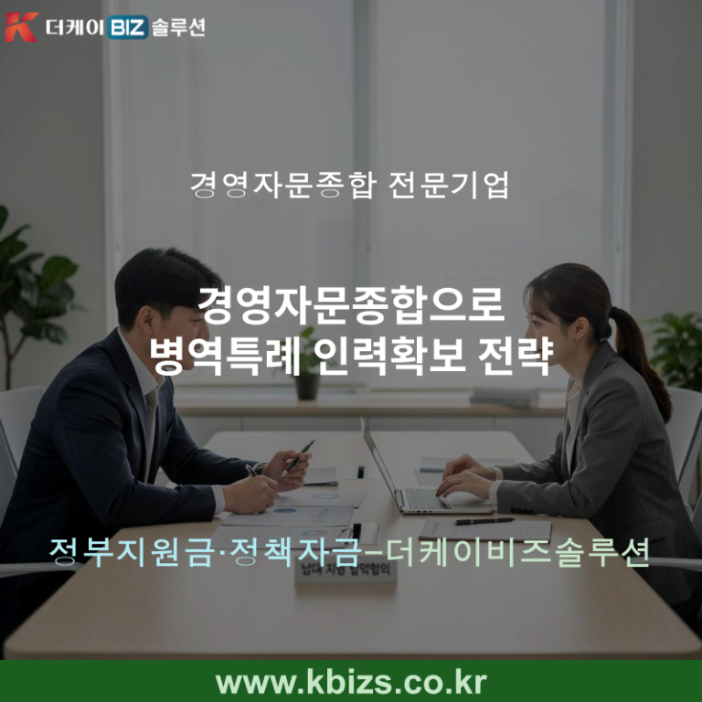 경영자문종합으로 병역특례 인력확보 전략